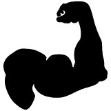 Strong Arm Muscle Sticker
