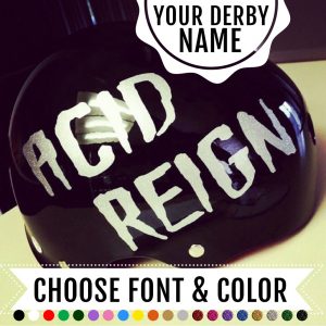 Roller derby name sticker