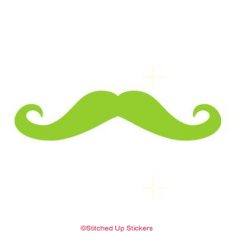 Mustache Sticker Vicious Green