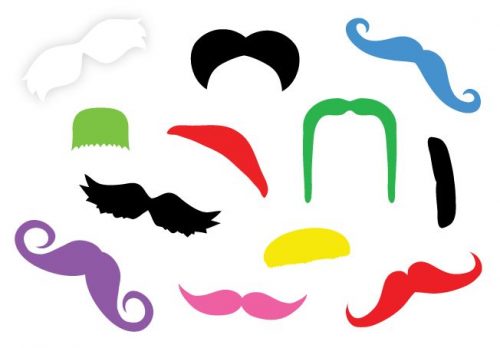 Rainbow Mustache Sticker Decal Derby